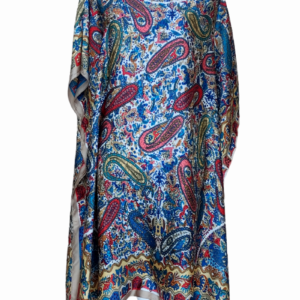 Poncho plaja, imprimeu oriental pe fond bej