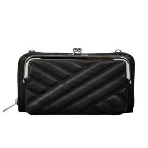 Portofel tip gentuta crossbody negru, 20 x 11 x 4.5 cm