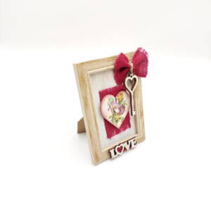 Rama foto decorativa cu accesoriu love 2