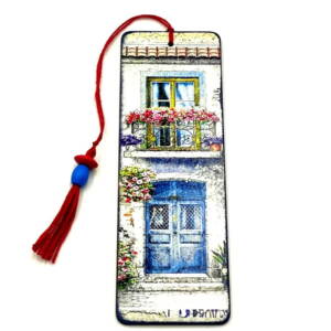 Semn de carte handmade, balcoane cu flori