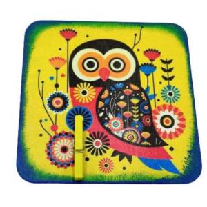 Magnet frigider cu clema, model bufnita