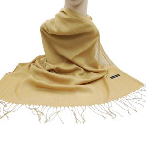 Esarfa bej din casmir subtire , 180 x 70 cm